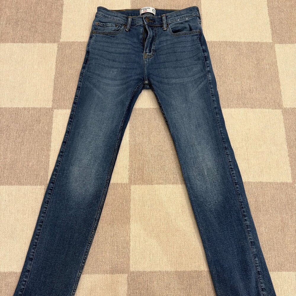Abercrombie Kids Straight Leg Jeans Size 15/16 | Blue Denim